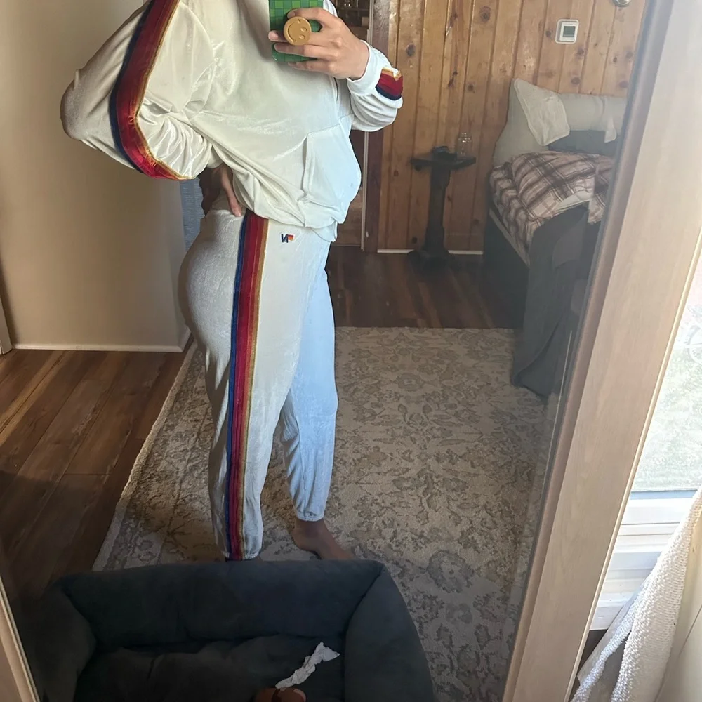 Aviator Nation white velvet rainbow set - Picture 5 of 7